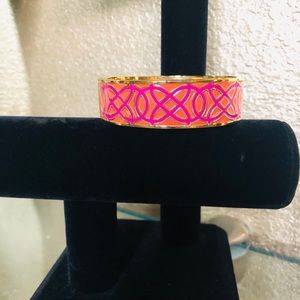 Stella & Dot Orange & Pink Celtic Knot Bracelet.